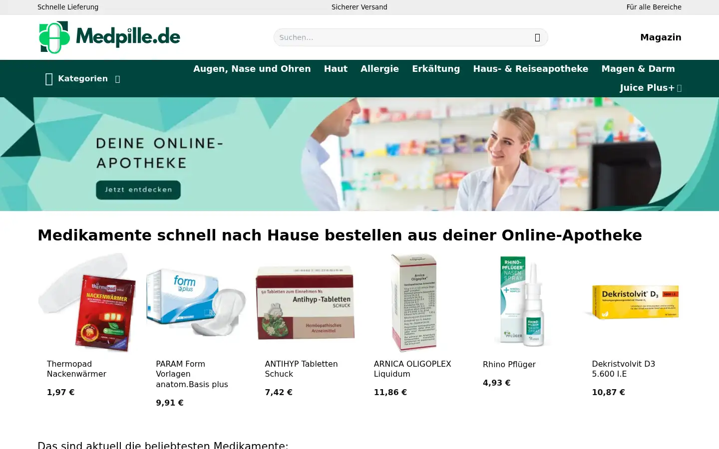Screenshot of spreepharma.de