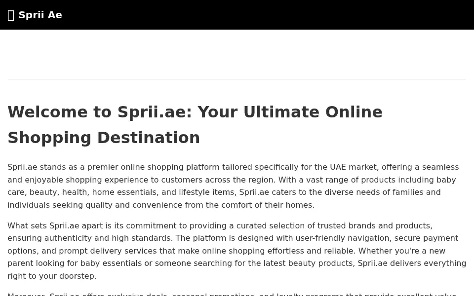 Screenshot of sprii.ae