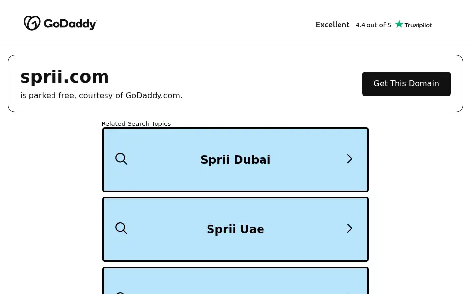 Screenshot of sprii.com