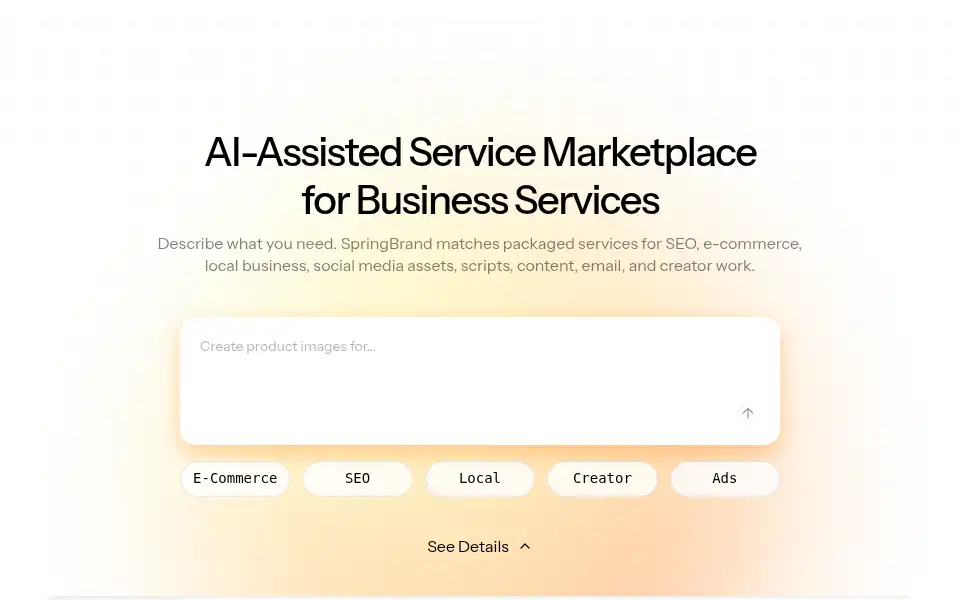 Screenshot of springbrand.ai