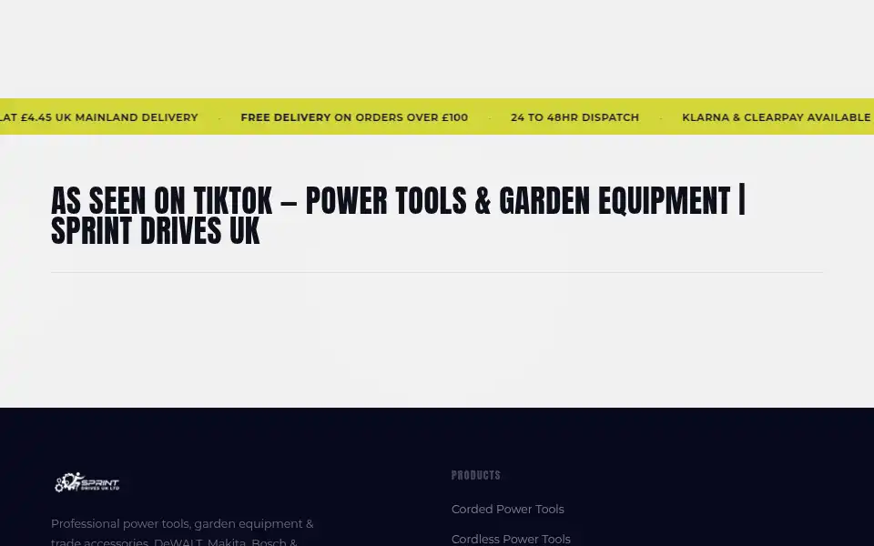 Screenshot of sprintdrives.co.uk