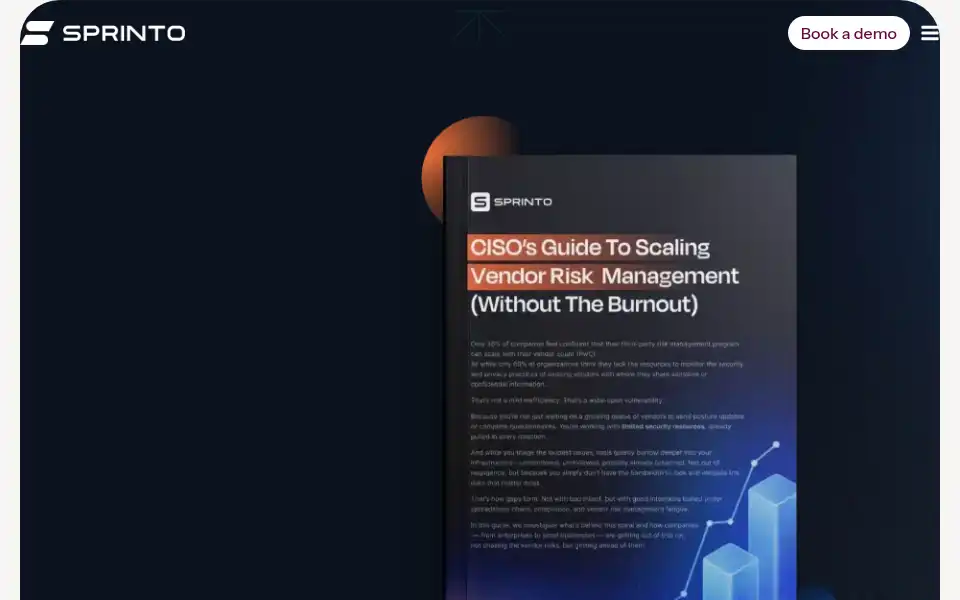 Screenshot of sprinto.com