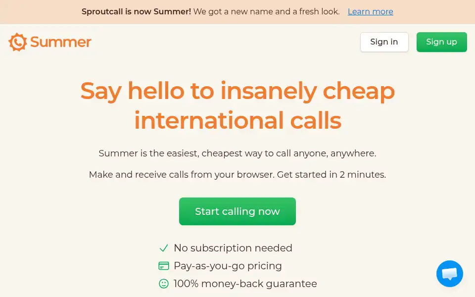 Screenshot of sproutcall.com