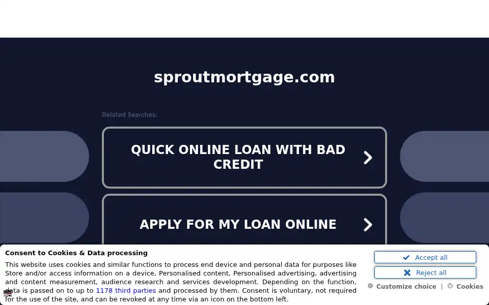 Screenshot of sproutmortgage.com