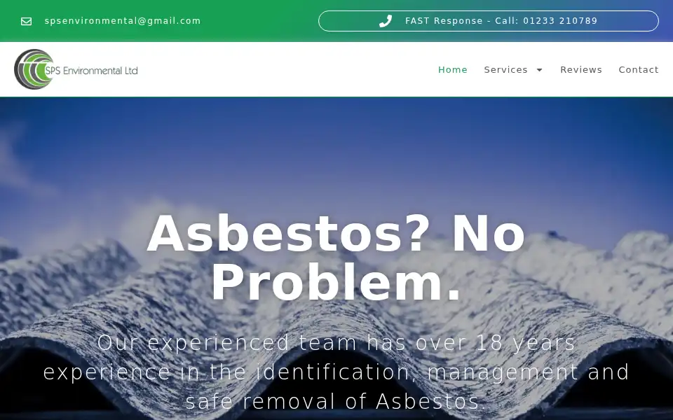 Screenshot of spsenvironmental.co.uk