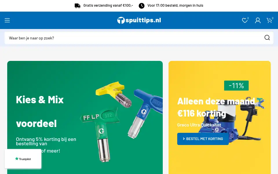 Screenshot of spuittips.nl