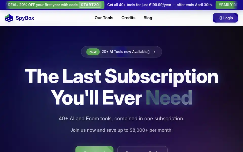 Screenshot of spybox.io