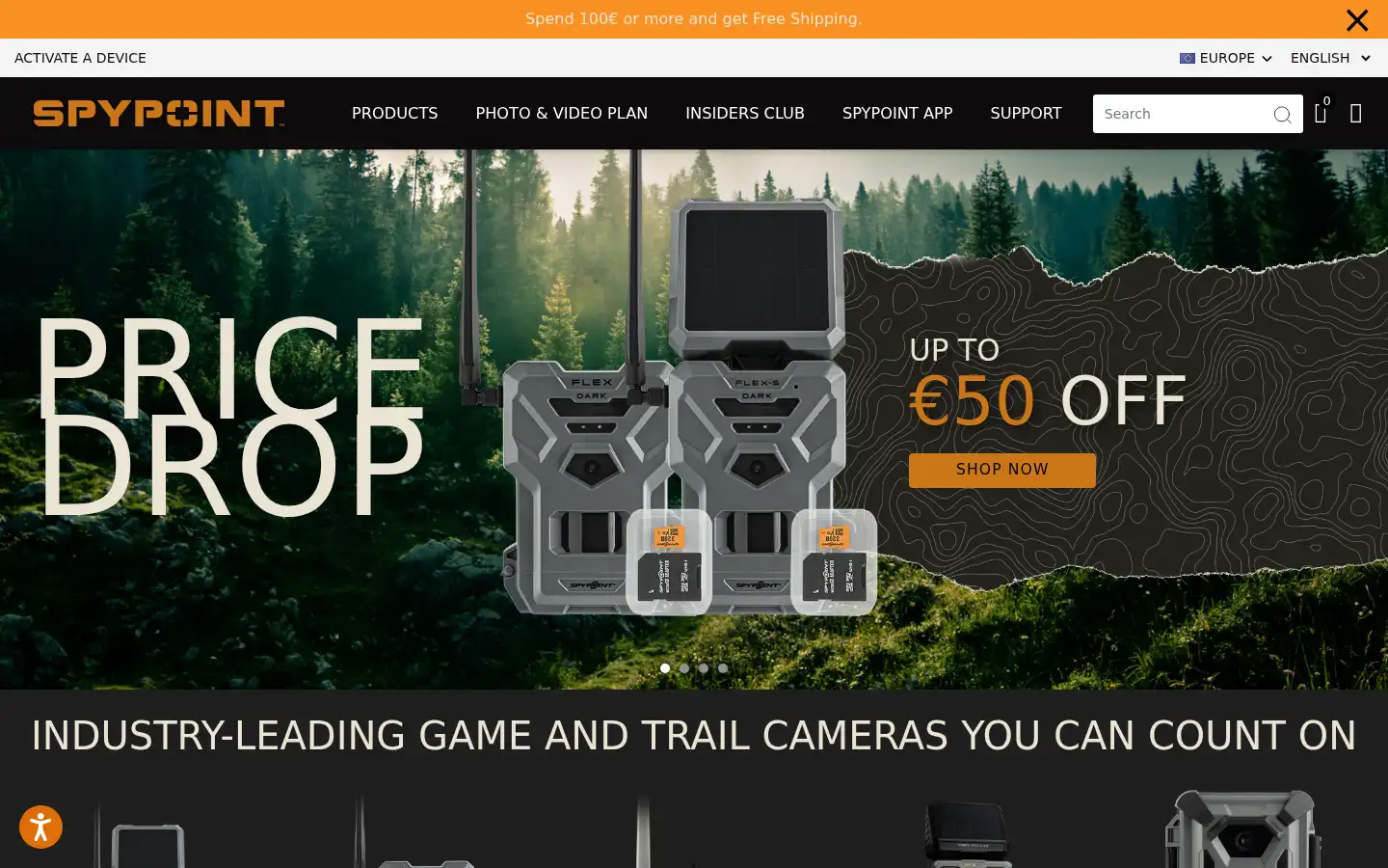 Screenshot of spypoint.com