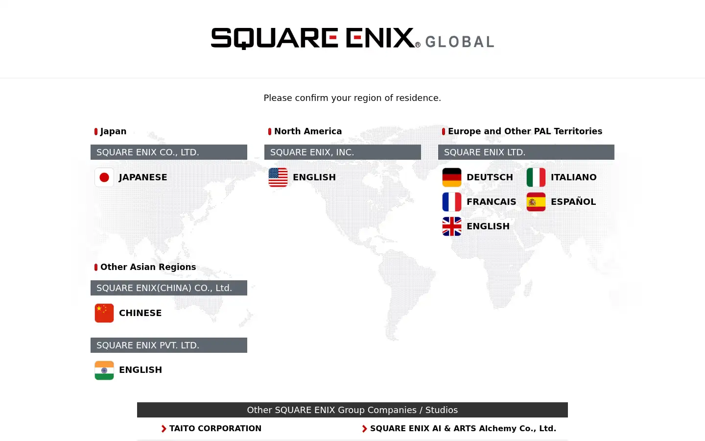 Screenshot of square-enix.com