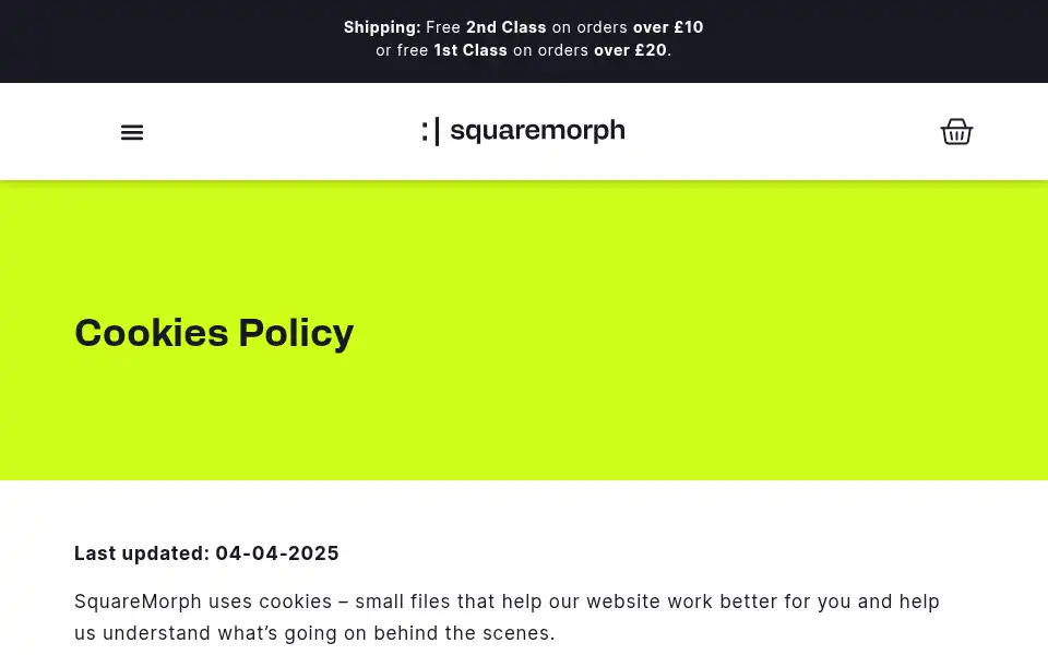 Screenshot of squaremorph.co.uk