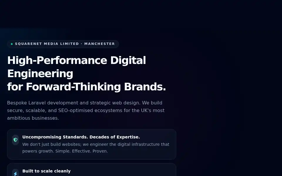 Screenshot of squarenetmedia.com