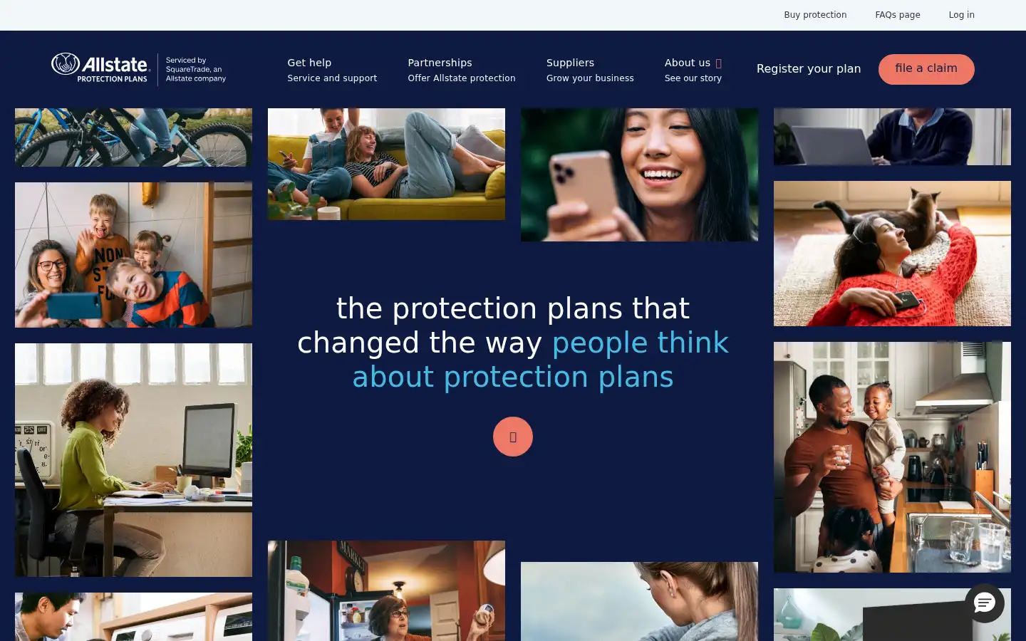 Screenshot of squaretrade.com
