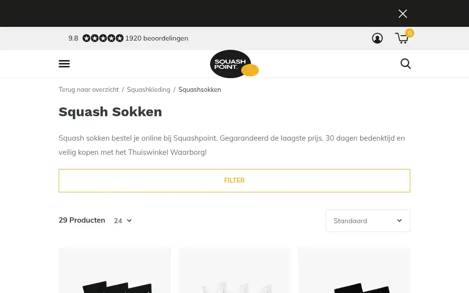 Screenshot of squashpoint.nl