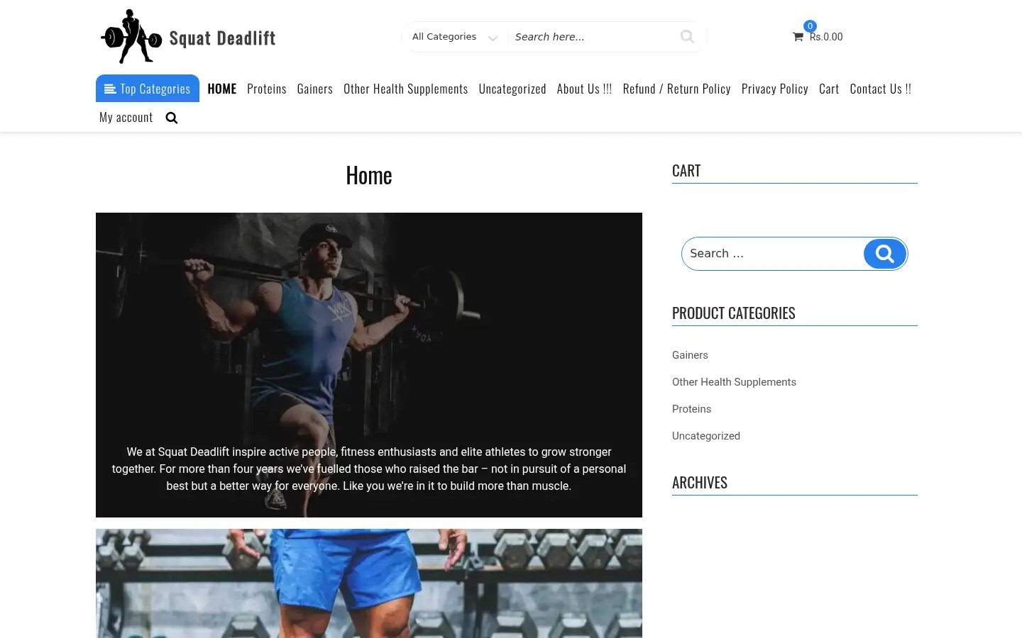 Screenshot of squatdeadlift.com