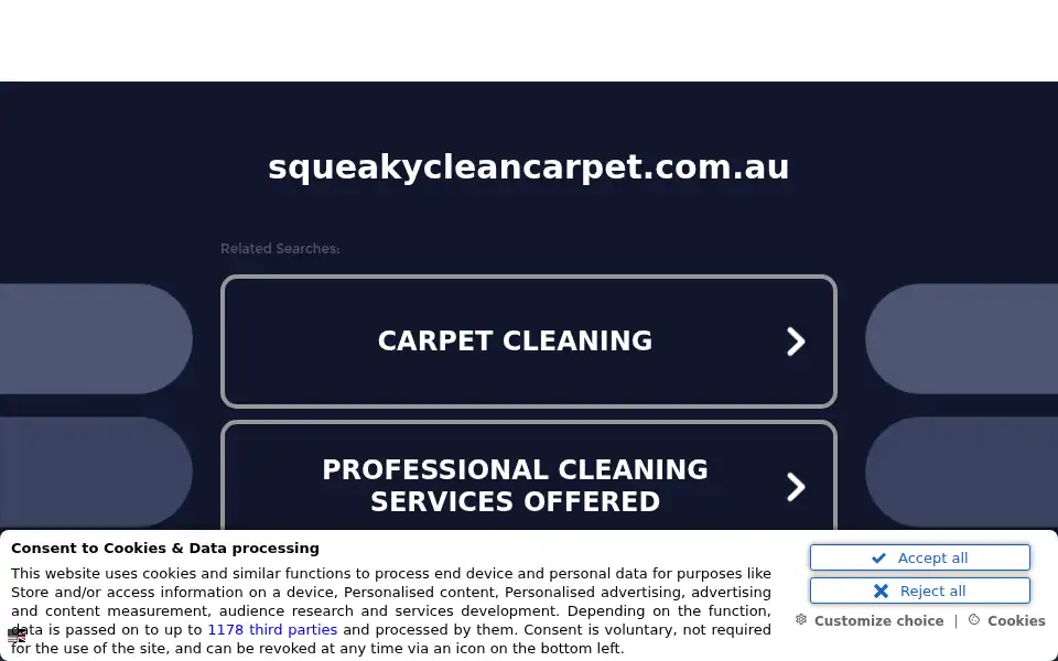 Screenshot of squeakycleancarpet.com.au
