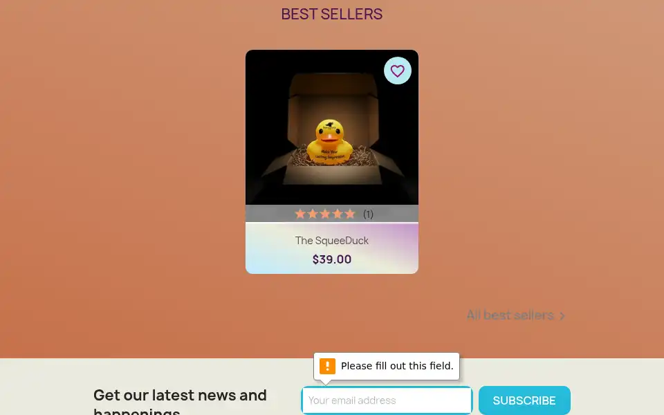 Screenshot of squeeduck.com