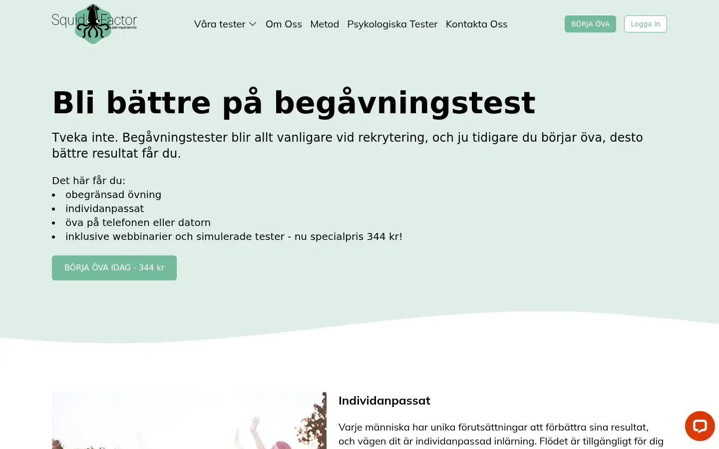 Screenshot of squidfactor.se