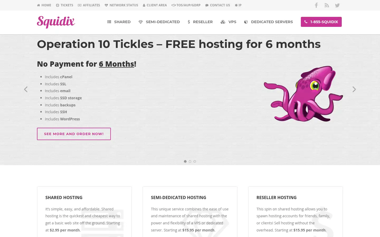 Screenshot of squidix.com