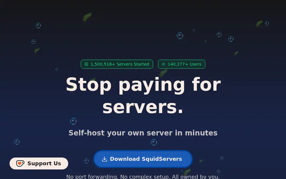 Screenshot of squidservers.com