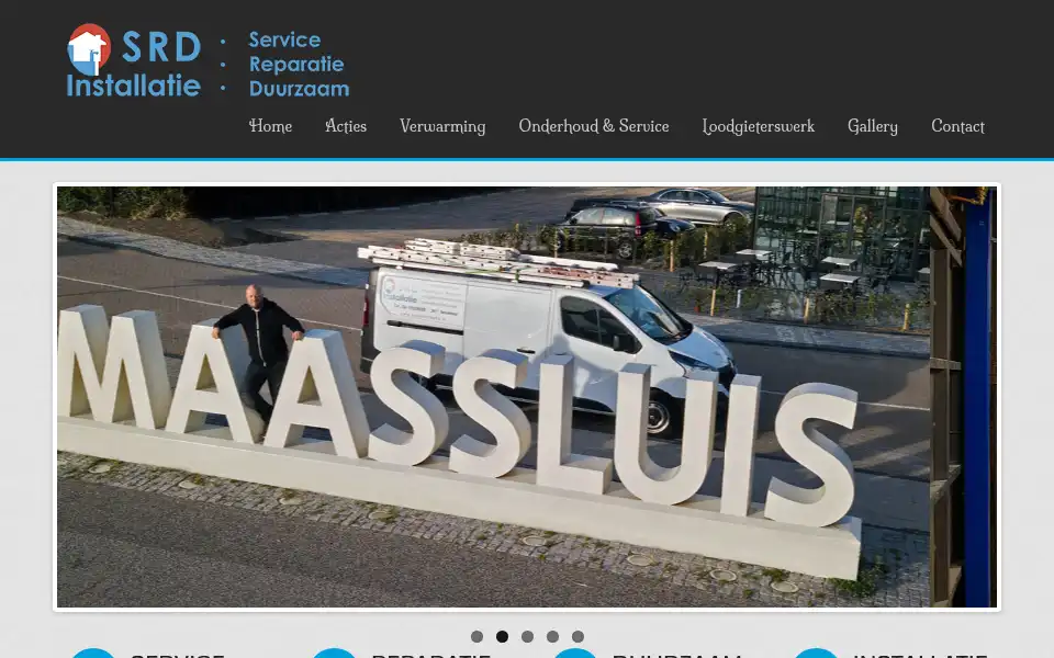 Screenshot of srdinstallatie.nl