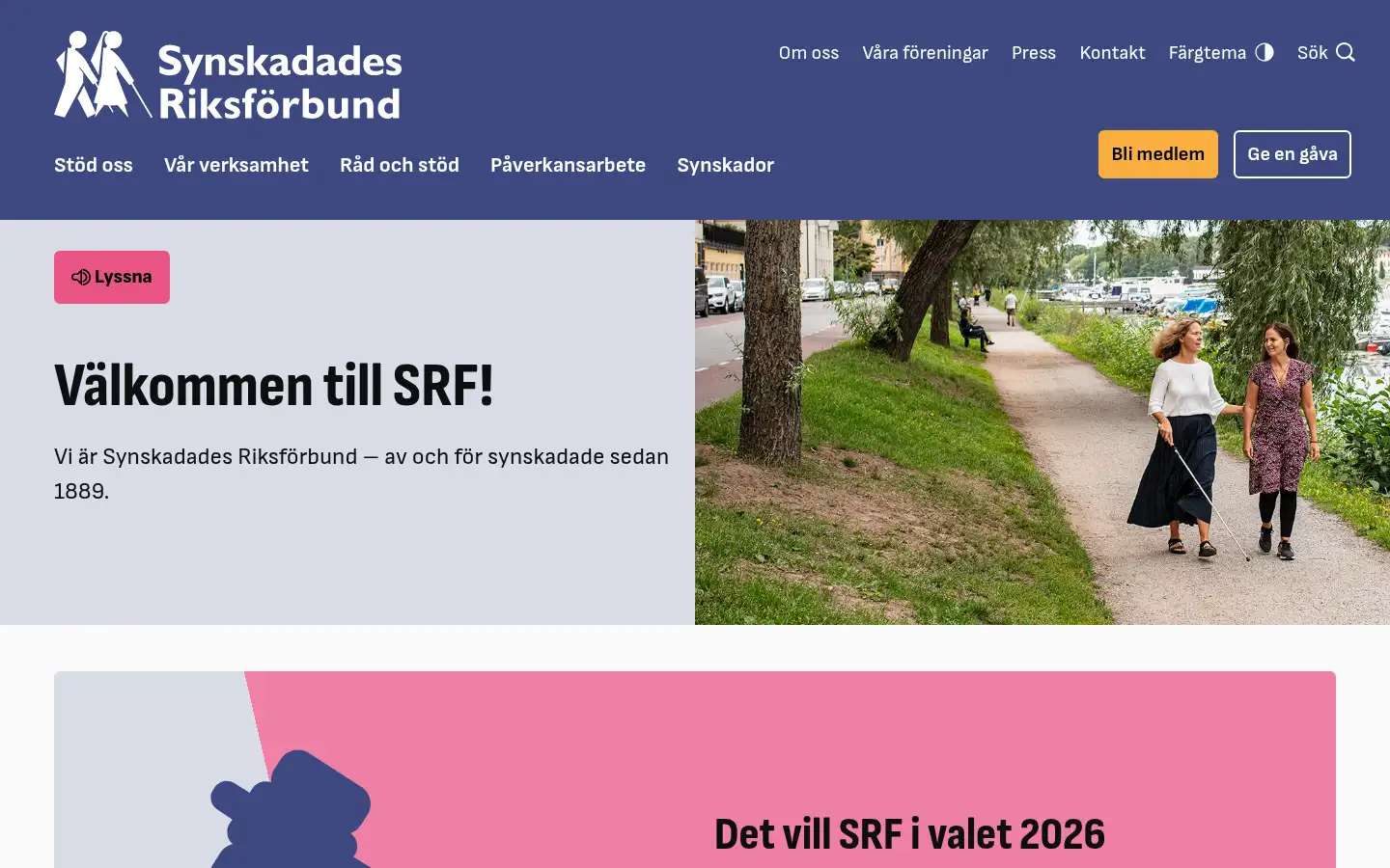Screenshot of srf.nu