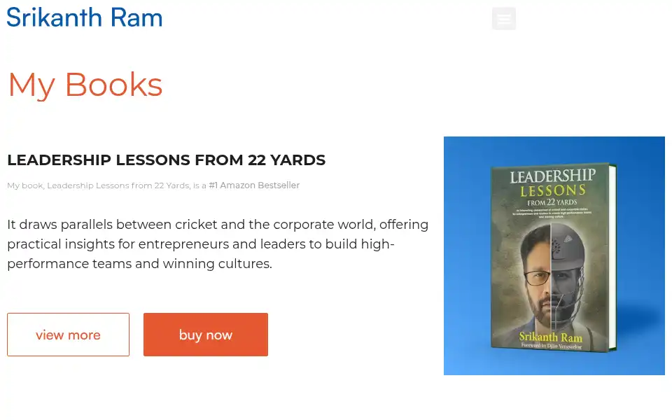 Screenshot of srikanthram.com
