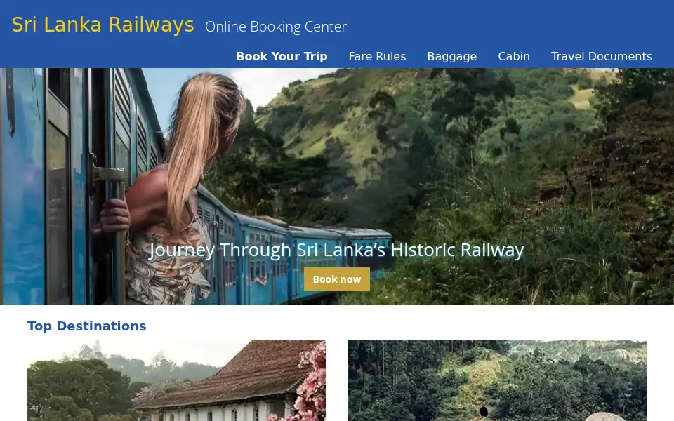 Screenshot of srilanka-railways.com