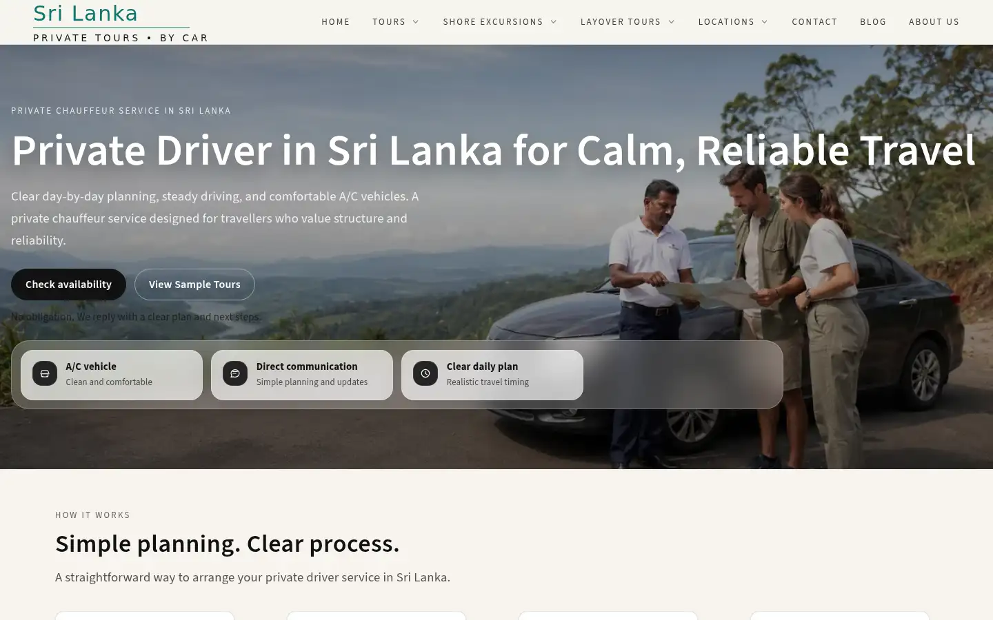 Screenshot of srilankabycar.com