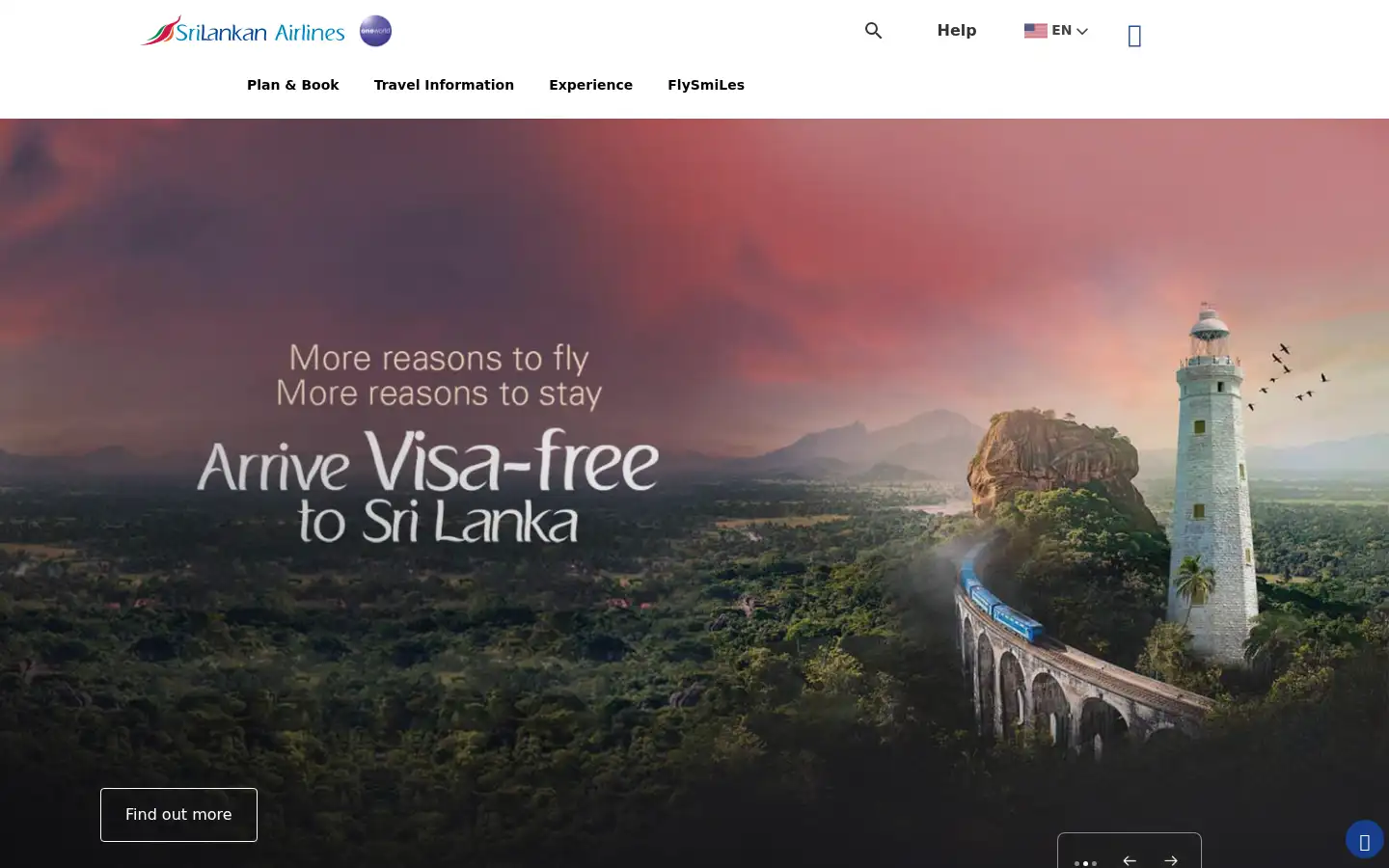 Screenshot of srilankan.com