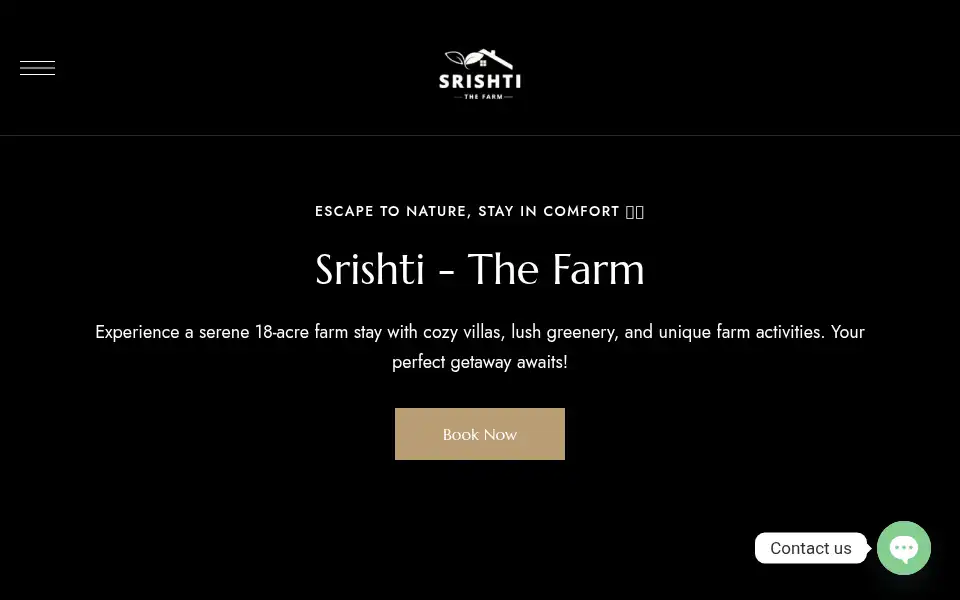 Screenshot of srishtithefarm.com