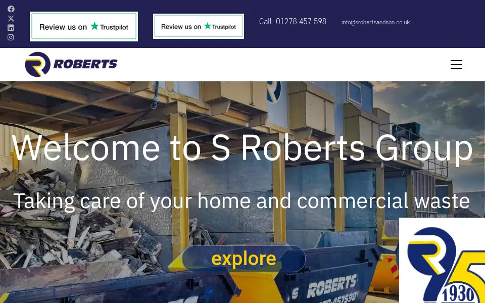 Screenshot of srobertsandson.co.uk