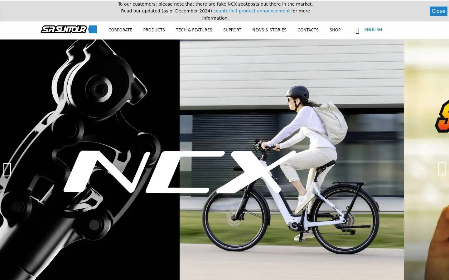 Screenshot of srsuntour-cycling.com
