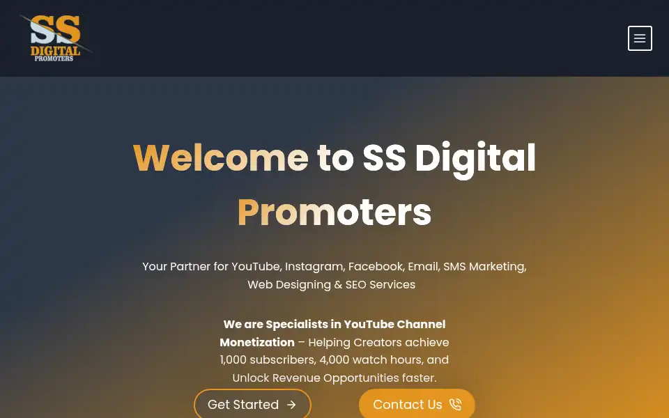 Screenshot of ssdigitalpromoters.com