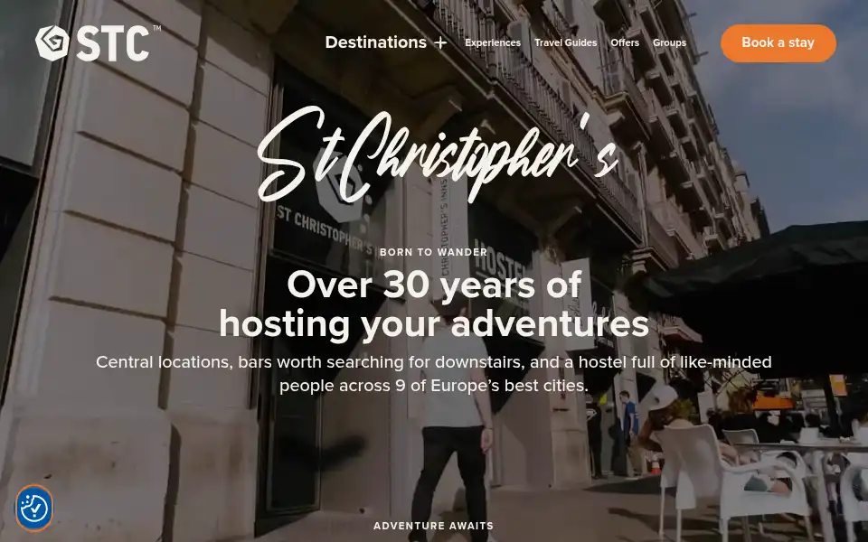 Screenshot of st-christophers.co.uk
