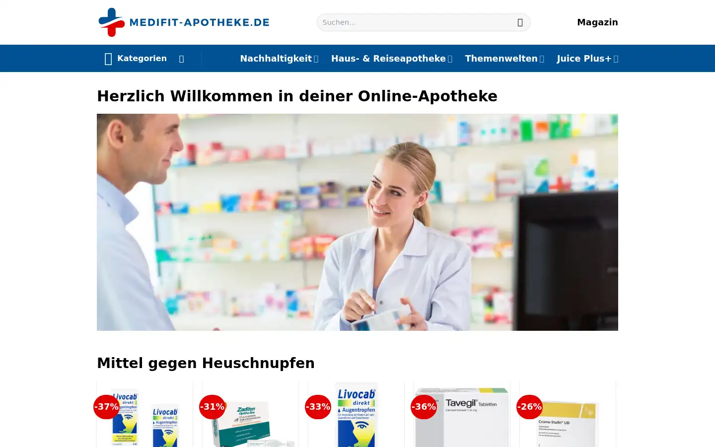 Screenshot of st-georg-versandapotheke.de