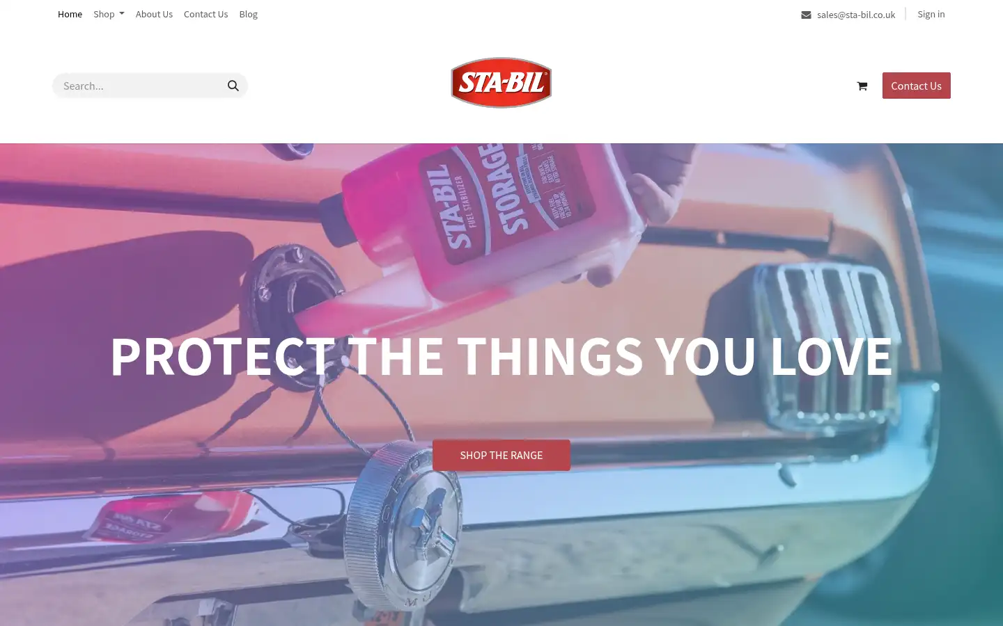 Screenshot of sta-bil.co.uk