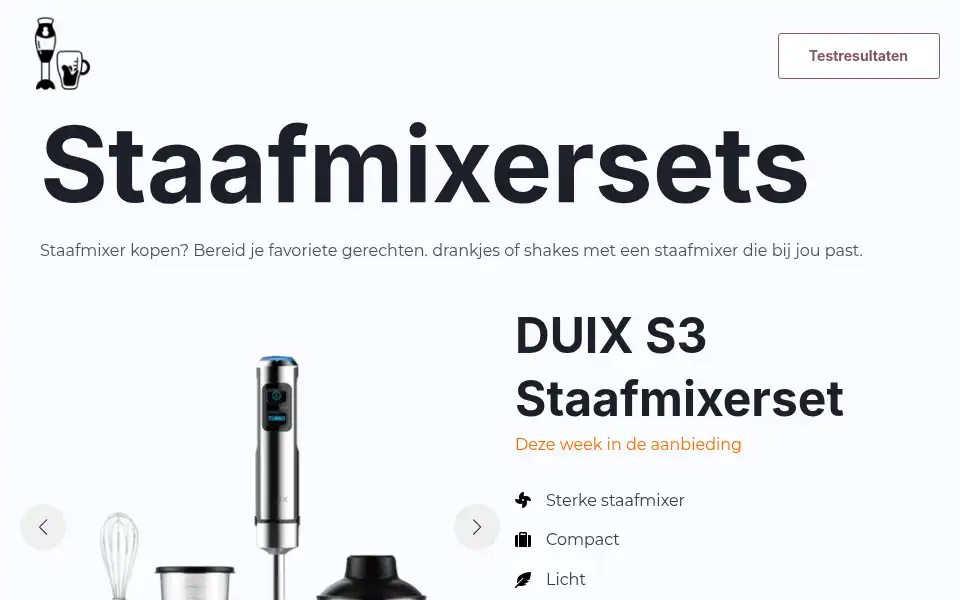 Screenshot of staafmixersets.nl
