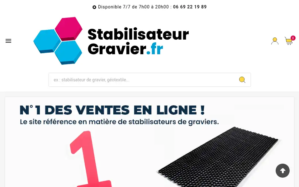 Screenshot of stabilisateur-gravier.fr