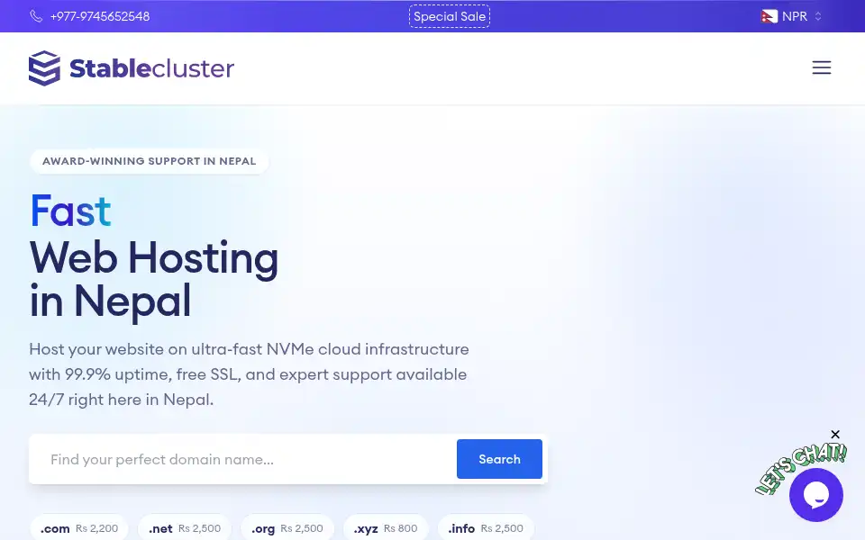 Screenshot of stablecluster.com