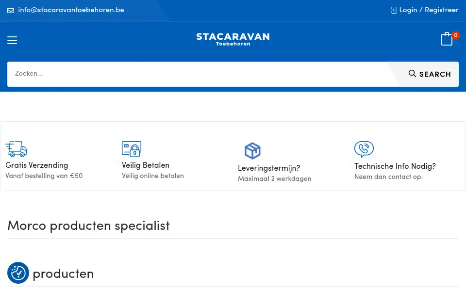Screenshot of stacaravantoebehoren.be