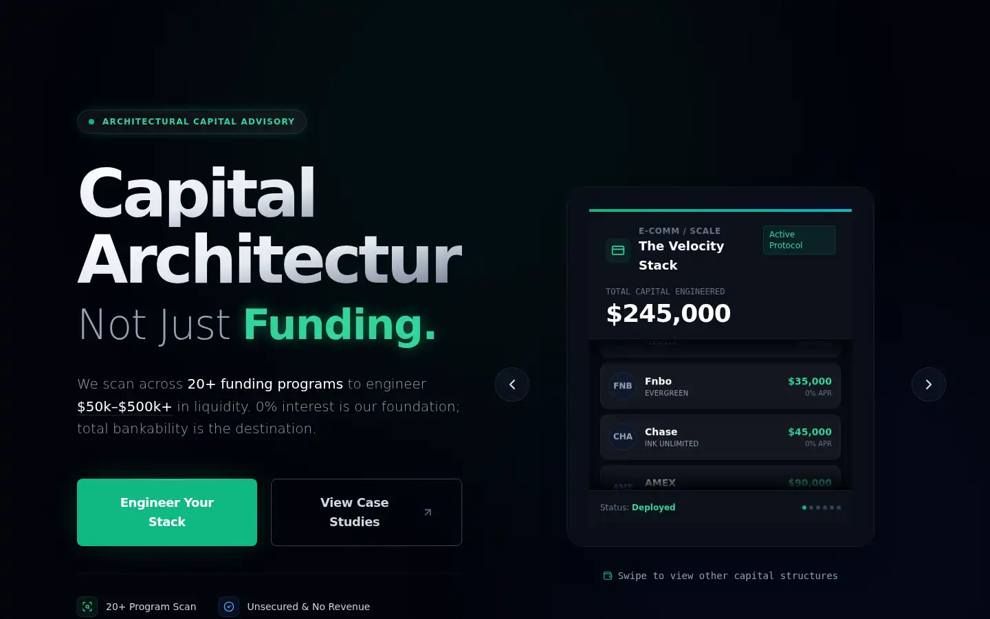 Screenshot of stacking.capital