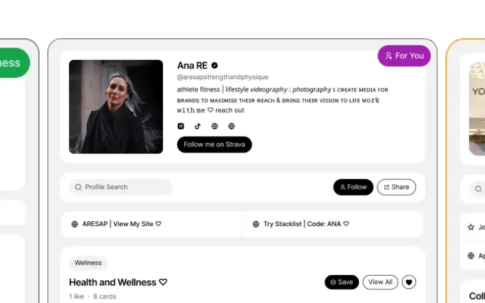 Screenshot of stacklist.app
