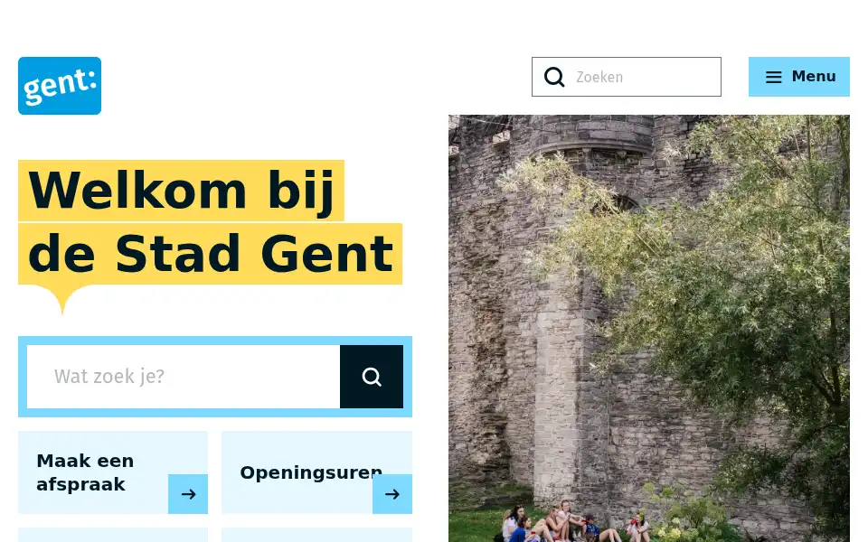 Screenshot of stad.gent