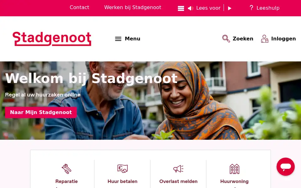 Screenshot of stadgenoot.nl