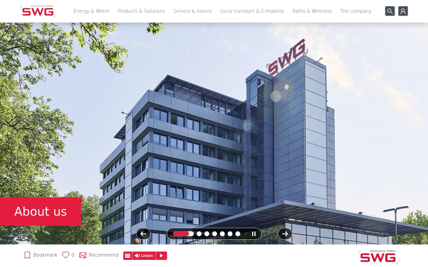 Screenshot of stadtwerke-giessen.de
