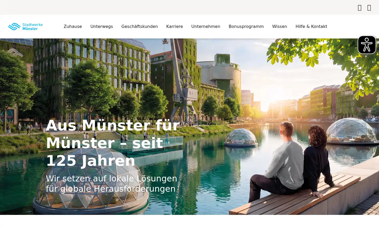 Screenshot of stadtwerke-muenster.de