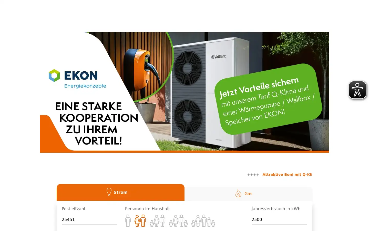 Screenshot of stadtwerke-quickborn.de