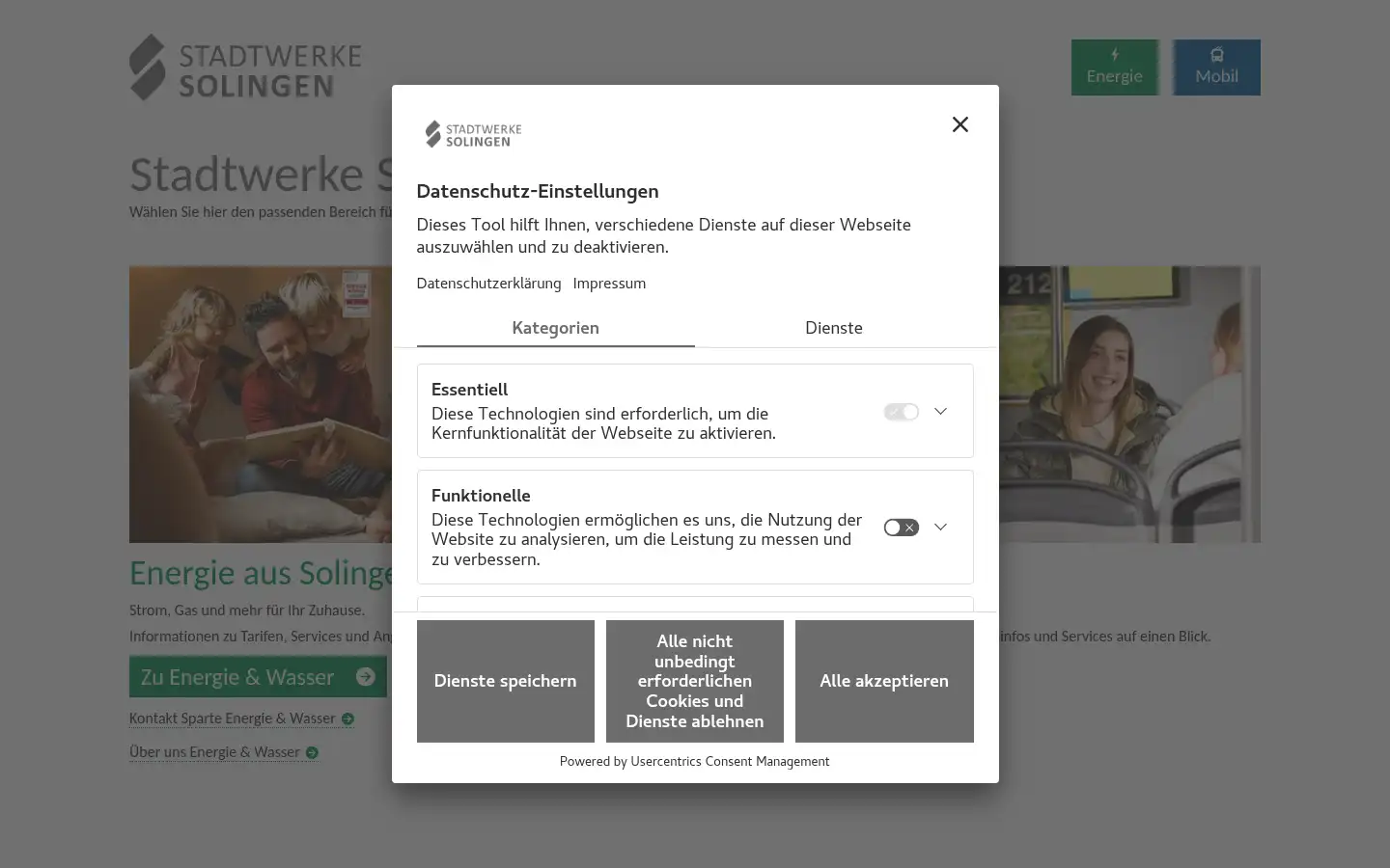 Screenshot of stadtwerke-solingen.de