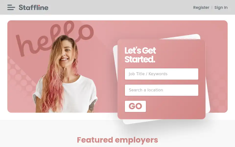 Screenshot of staffline.co.uk
