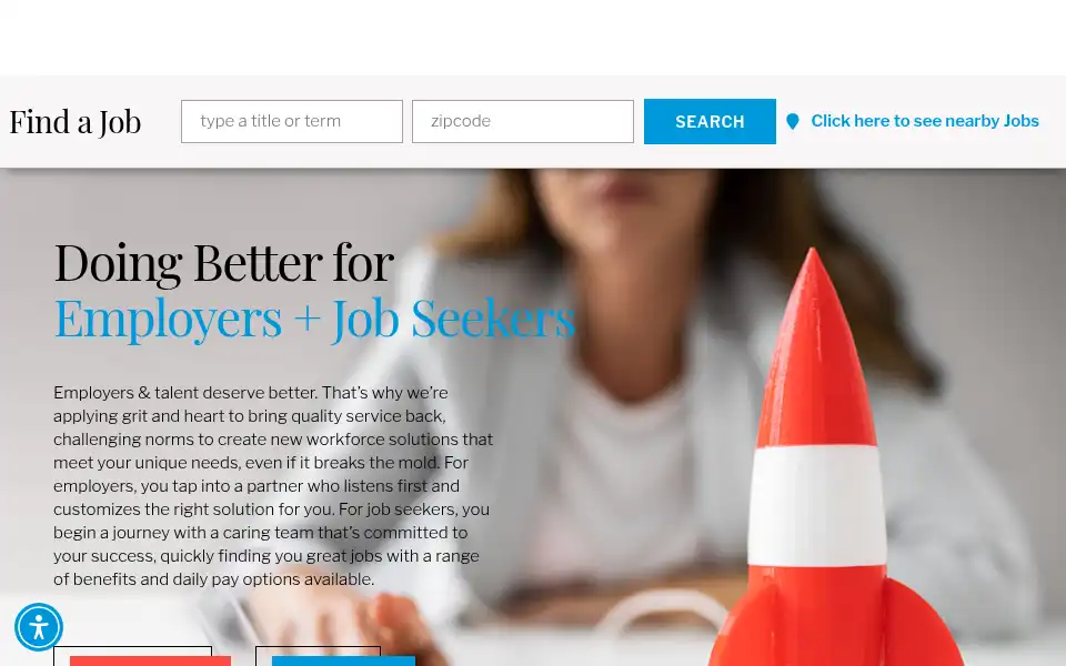 Screenshot of staffmark.com